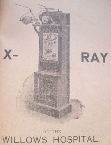 Willows Hospital X Ray machine advert 1922 resized